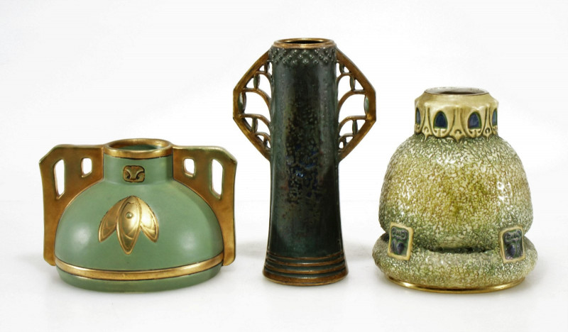 2 Austrian Secessionist Ceramic Vases