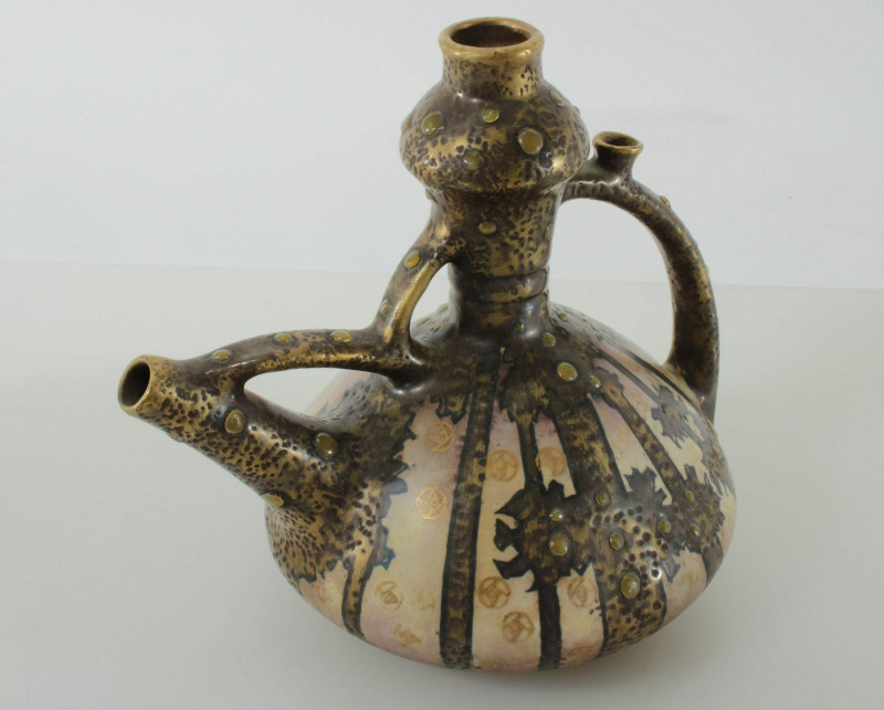 2 Amphora Ceramic Vases & Ewer