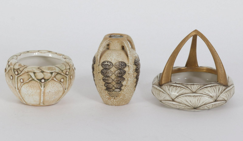 Ernst Wahliss - 2 Ceramic Bowls & Vase