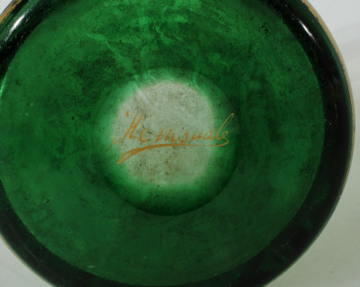 Dorflinger Honesdale - Gilt & Etched Glass Vase