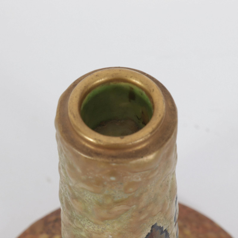 Paul Dachsel - Gilt Ceramic Candlestick, 1900