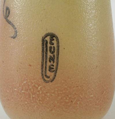 Leune - Enameled Textured Glass Vase, 1930