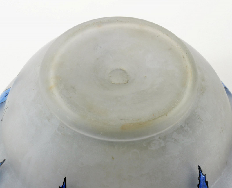 Leune - Enameled Frosted Glass Vase, 1930