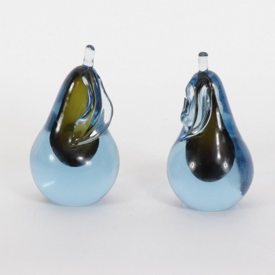 Image for Lot Antonio Da Ros/Cenedese - Blue Glass Pears, 1960