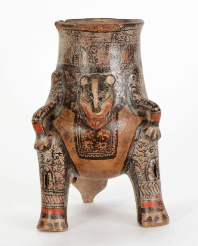 Image for Lot Pre-Columbian Jaguar Effigy Vessel