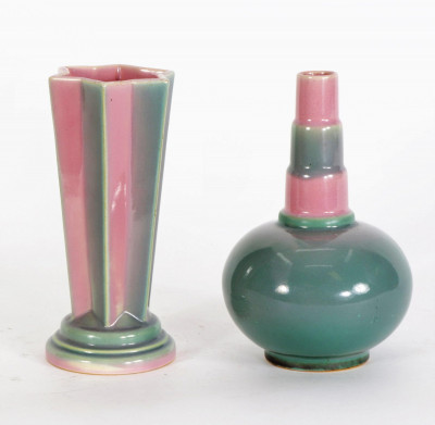 Roseville - 2 Futura Pottery Vases, 1930