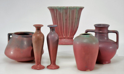 Muncie - 5 Pottery Vases & Ewer