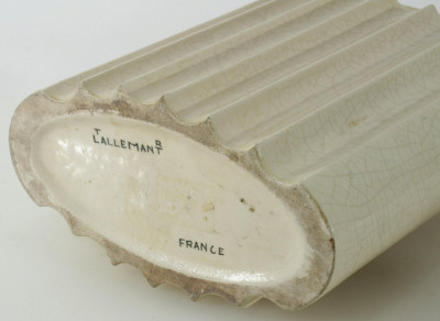 Robert Lallemant - Cream Crackle Glaze Vase