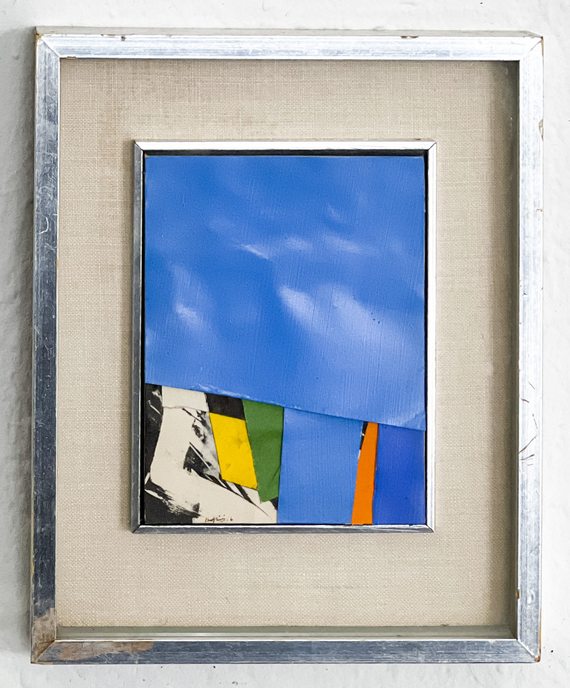 Bud Hopkins - Untitled (Abstract Blue Composition)