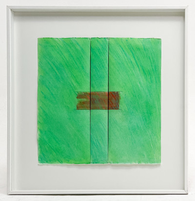 Richard Smith - Untitled (Green and Red Composition)