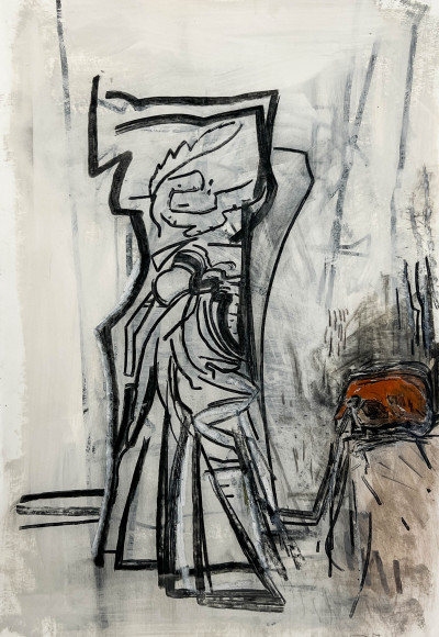 Image for Lot John Walker - Untitled (Abstract Figure)