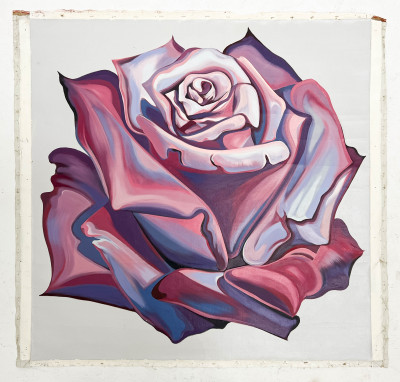 Lowell Nesbitt - Rose on White