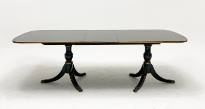 Image for Lot Regency Style Double Pedestal Dining Table