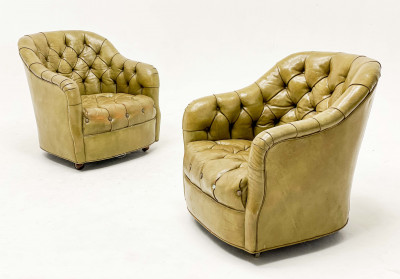 Image for Lot Ward Bennett - Pair of Club Chairs