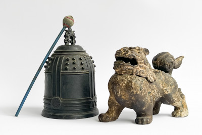 Image for Lot Chinese Foo Lion and Bell
