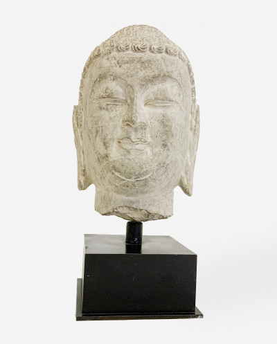 Image for Lot Chinese Stone Buddha Head