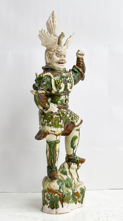 Chinese Sancai Glazed Figure of a Lokapala