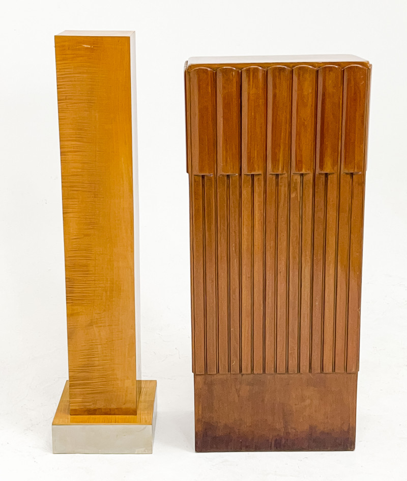 2 Art Deco Wood Pedestals