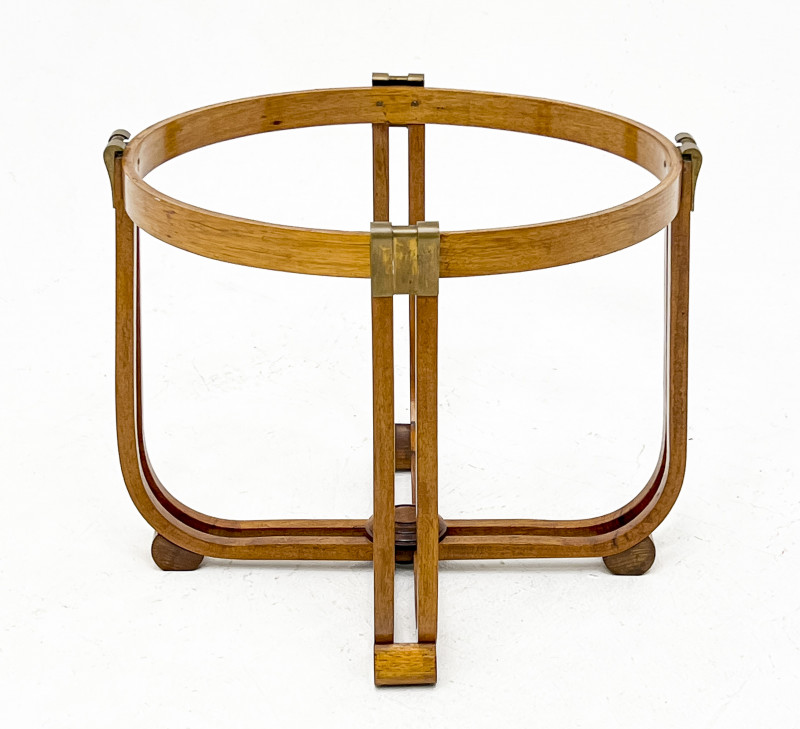 Art Deco Round Low Table with Gilt-Bronze Mounts