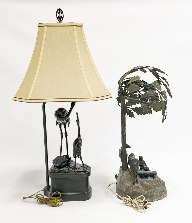 2 Animalier Figural Lamps
