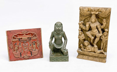 Assortment of Carved Wood Sculptures