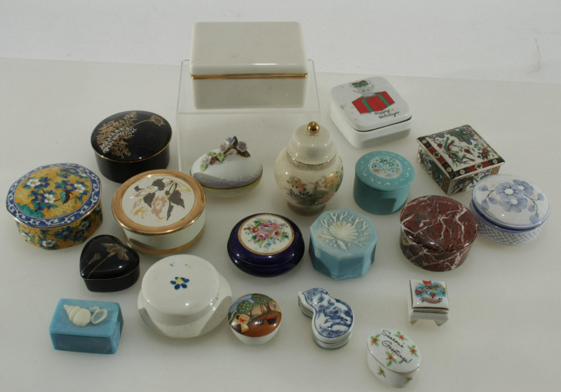20 Various Porcelain Trinket Boxes