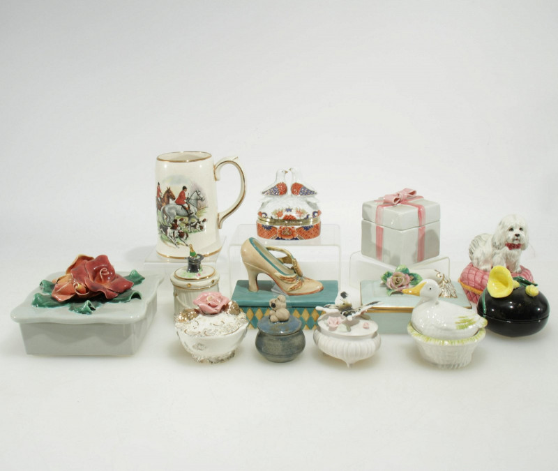 14 Porcelain Trinket Boxes