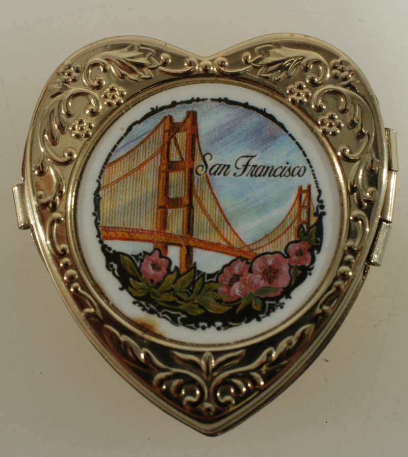 10 Various Material Heart Shaped Trinket Boxes
