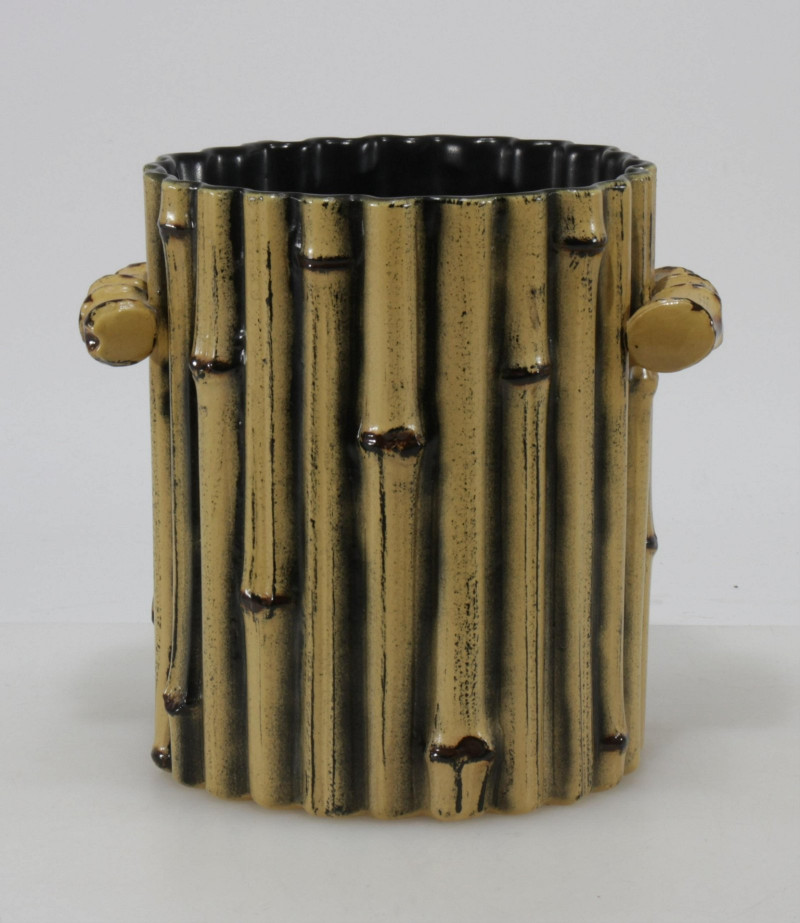 Pol Chambost Pottery Faux Bamboo Wine Cooler