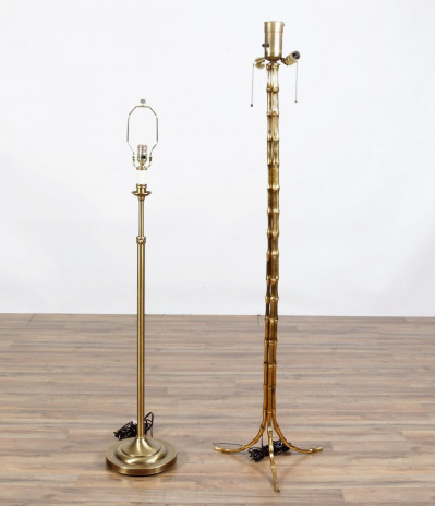 Image for Lot Bagues Style Brass Lamp & Adjustable Lamp