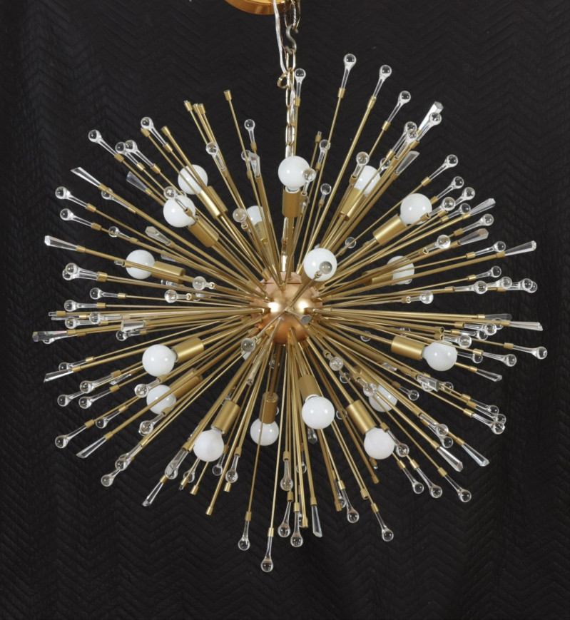 Sputnik Style Brushed Gold Pendant Light
