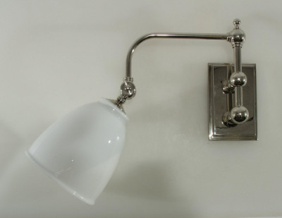 Pair of Polished Chrome Glass Sconces