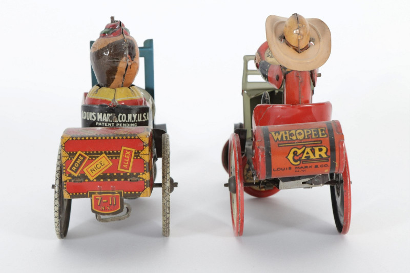 Five Marx Vintage Tin Litho Wind-Up Car Toys
