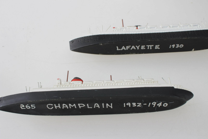 Clam Shell & 2 Steam Ships, Champlain & Lafayette
