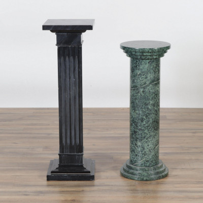 Image for Lot 2 Modern Marble Pedestal Column Stands