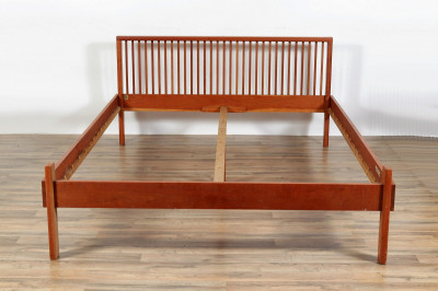 Image for Lot Charles Webb Cherry Queen Size Bed