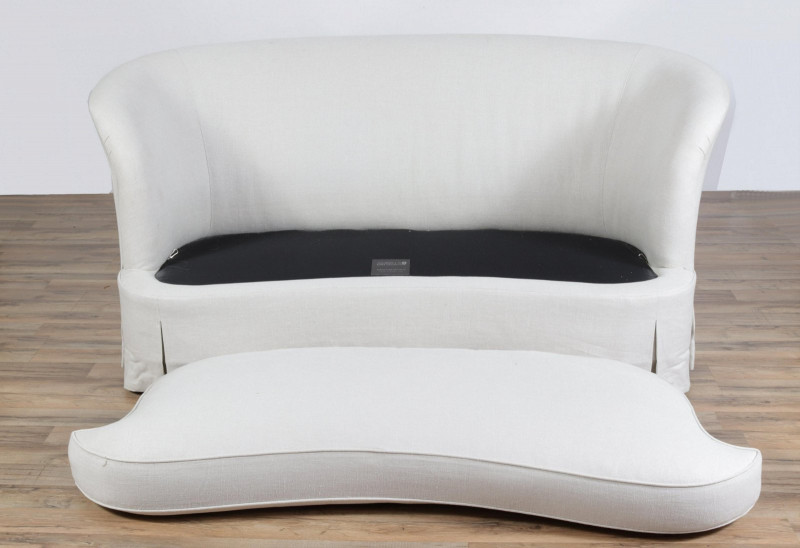 Kidney Shaped Upholstered Sofa by Ambelle N.C.