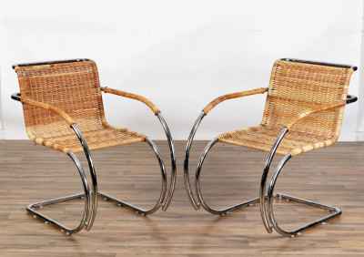 6 Mies van der Rohe Style MR Dining Chairs