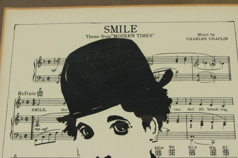Charlie Chaplin, Lithograph, signed Piacente