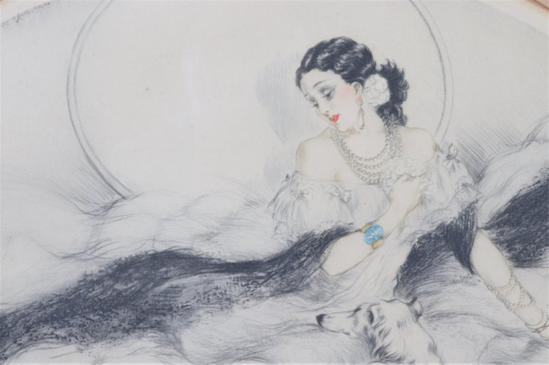 Louis Icart "Lady Of The Camelias" Color Etching