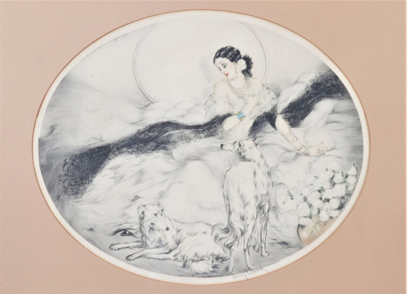 Louis Icart "Lady Of The Camelias" Color Etching