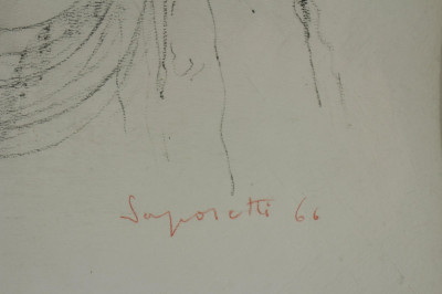 3 Drawings 20th C.- Saporetti, Kahn, others