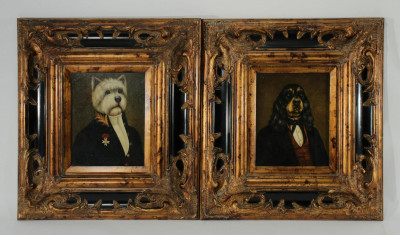Image for Lot After Thierry Poncelet - 2 Dog Portraits
