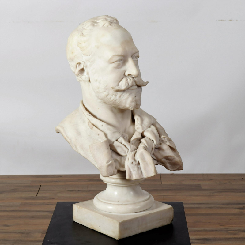 19th C. Marble Bust of a Gentleman