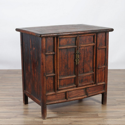 Image for Lot Asian Elm Two Door Cabinet