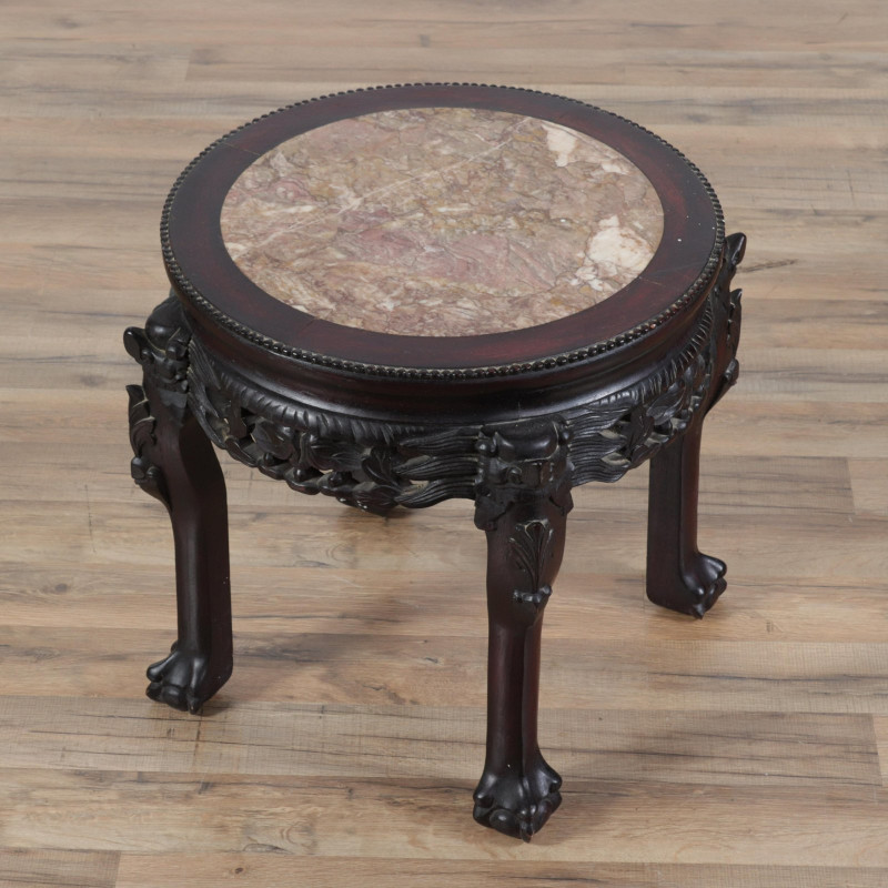 Chinese Miniature Hardwood Altar Table & Stand