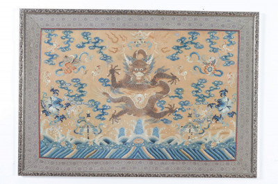 Framed Chinese Kesi Silk Panel