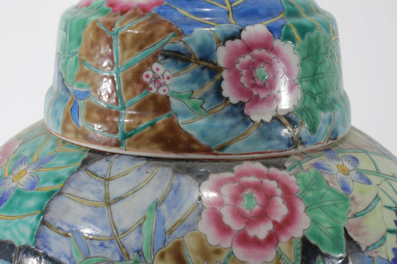 Pr. of Porcelain Asian Ginger Jars as Lamps