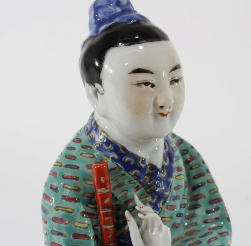 Chinese Porcelain Figure of a Man & Duck