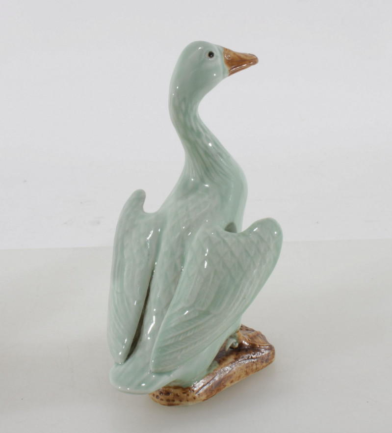 Chinese Porcelain Figure of a Man & Duck